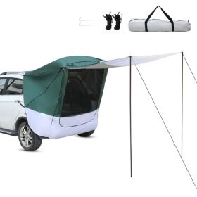 140*180*167cm Silver Tape Hardcore SUV Rear Tent Camping Tent Military Green Plus White Gray