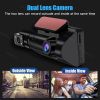 1080P Dual Lens Car DVR Dash Cam Video Recorder G-Sensor Front and Rear Camera