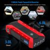 Car Jump Starter Booster 1000A Peak 20000mAh 12V Battery Charger (Up to 6.0L Gas or 3.0L Diesel Engine)