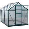 10' x 6' x 7' Aluminum Polycarbonate Walk-In Garden Greenhouse UV-Resistant