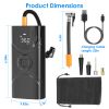 Car Tire Inflator Pump Portable Car Air Compressor 6000mAh Wireless Electric Air Pump 150 PSI with LED Light