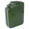 20 Liter (5 Gallon) Jerry Fuel Can with Flexible Spout, Portable Jerry Cans Fuel Tank Steel Fuel Can, Fuels Gasoline Cars, Trucks, Equipment, GREEN