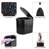 Foldable Emergency Toilet Portable Porta Potty for Traveling/ with Lid Carry Bag 1 Roll Garbage Bags