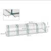 13' L x 3' W x 2.5' H Portable Tunneled Greenhouse with 4 Zippered Doors, Water/UV Fighting PVC Cover