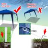 3 x 6m Two Windows Practical Waterproof Folding Tent Dark Coffee Folding Tent