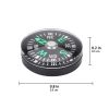 50pcs 0.8in/20mm Lightweight Pocket Compass Portable Oil Filled Button Compass For Hiking Camping Outdoor Activities