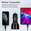 4 In 1 USB Car Charger; 4 Ports Fast Charger Adapter Mini Cigarette Lighter; USB; And Phone Fast Charger