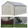 20' x10' x 9' Walk-in Greenhouse with Roll Up Door With 8 Closeable Windows