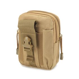 Waist Pouch; Portal Waist Bag For Camping; Travel; Running (Color: Khaki)