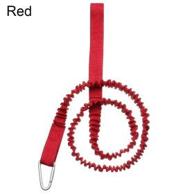 Elastic Leash With Carabiner For Kayak/Canoe Paddle & Fishing Rod; Rowing Boats Accessories (Color: Red)