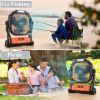 s7800mAh Portable Camping Fan Rechargeable Multifunctional Mini Fan USB Outdoor Hang Ceiling Fan Led Light Desktop Fan Power Bank