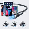 Magnetic Charging Cable; 540° Rotating Magnetic Phone Charger Nylon Braided Magnetic USB Cable For IPhone/Micro USB/Type C Device